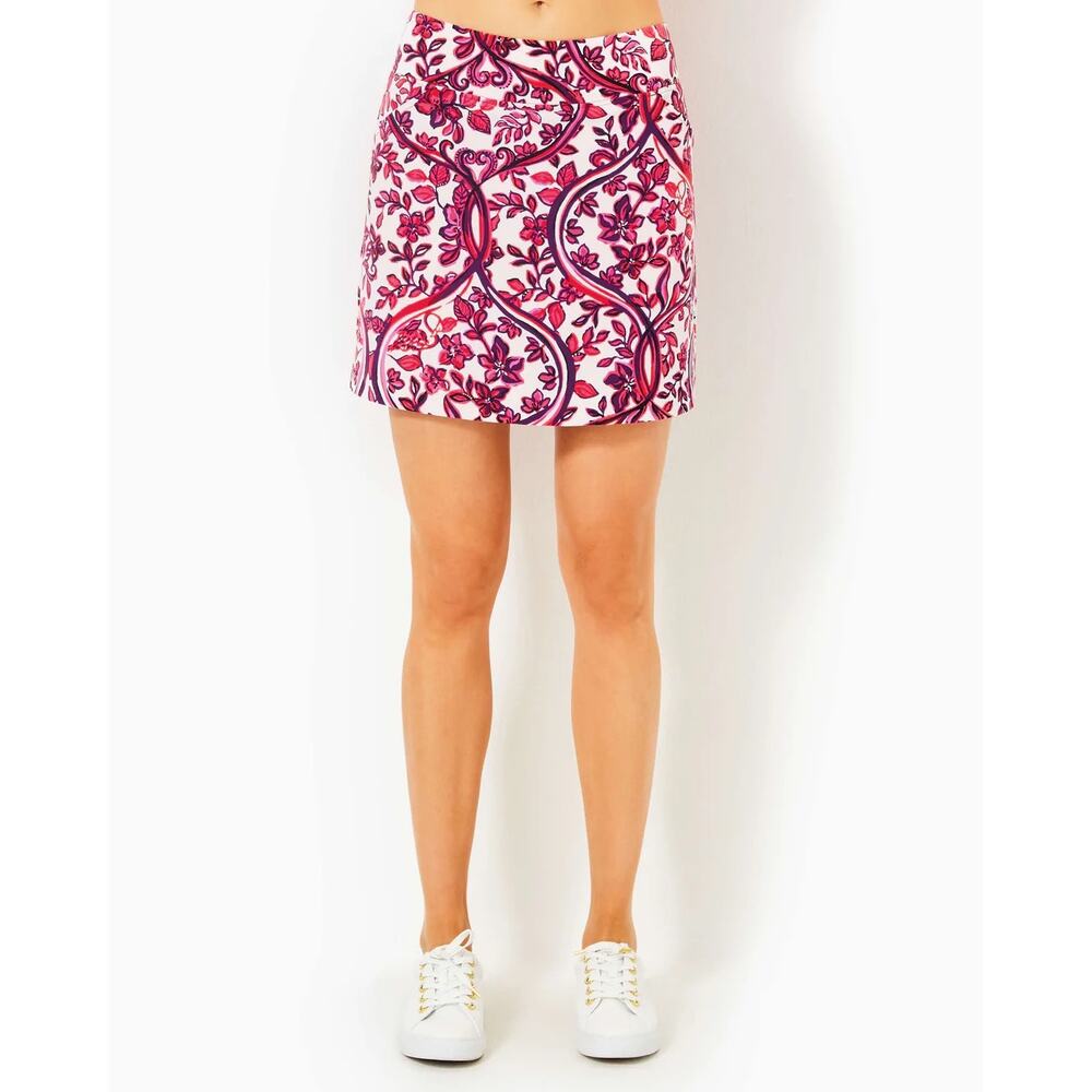 Lilly Pulitzer UPF Luxletic 17" Monica Skort Coconut Slice Of Paradise Golf 16 - Picture 2 of 9